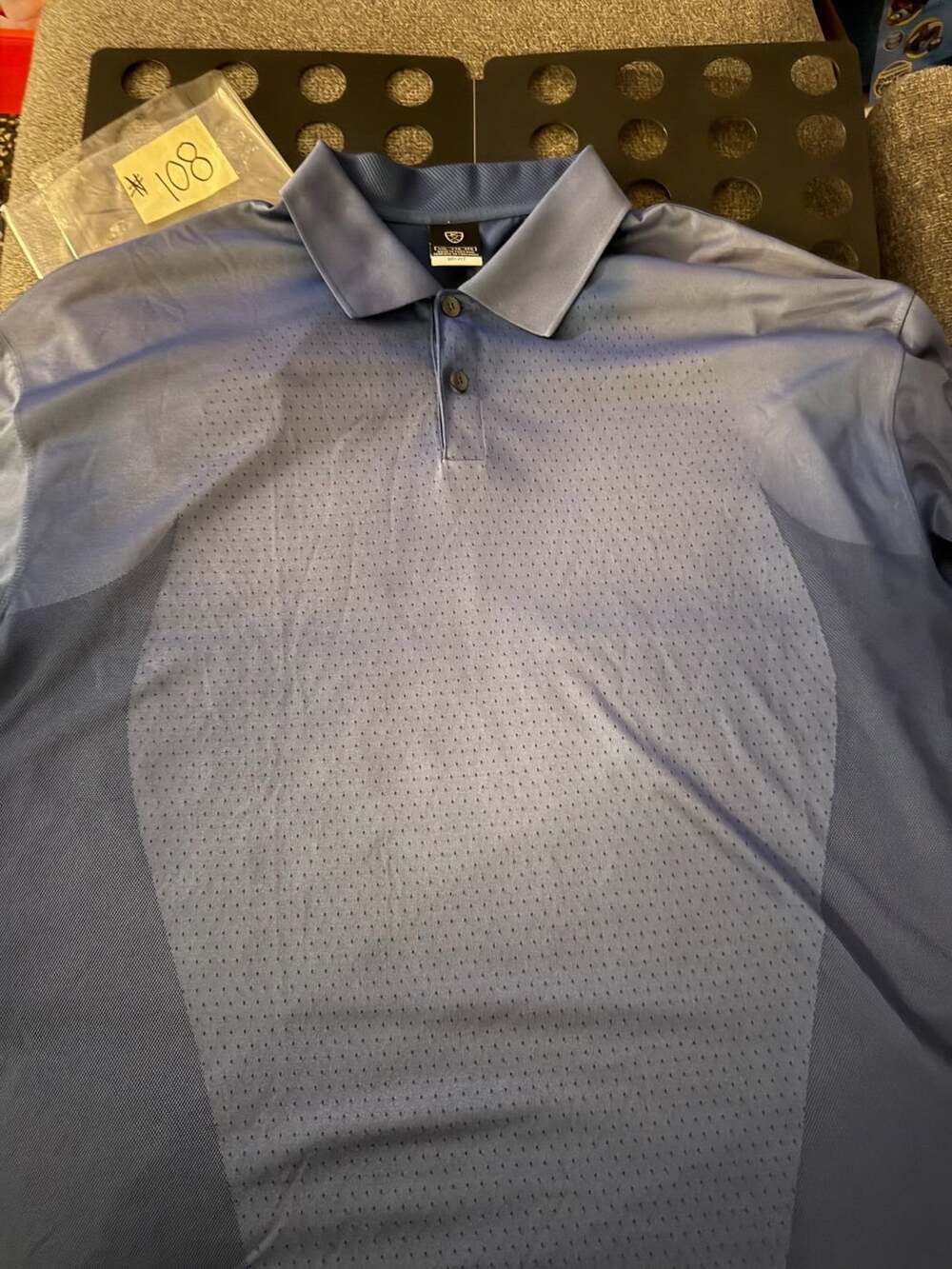Nike Golf Polo Shirt Size XXL Blue Dri-Fit Short Sleeve